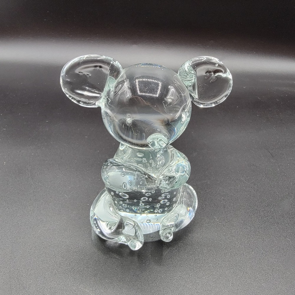 Koala Bear Clear Art Glass Paperweight Figurine 4.25" x 3" Bubbles - Picture 3 of 8